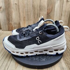 On Running Cloudultra Trail Shoes Womens size 8 Black White Blue